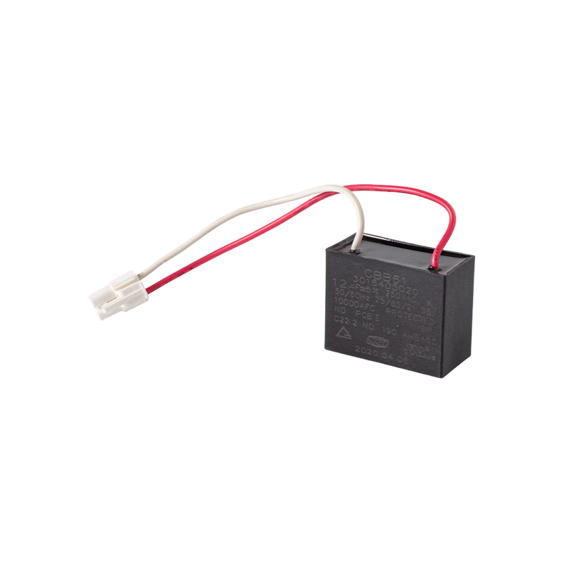 Condensateur CBB61 pour ventilateur (boîtier carré en plastique)