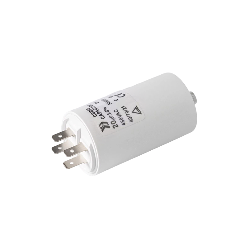 Condensateur CBB60 pour moteur de machine à laver (boîtier en plastique cylindrique)
