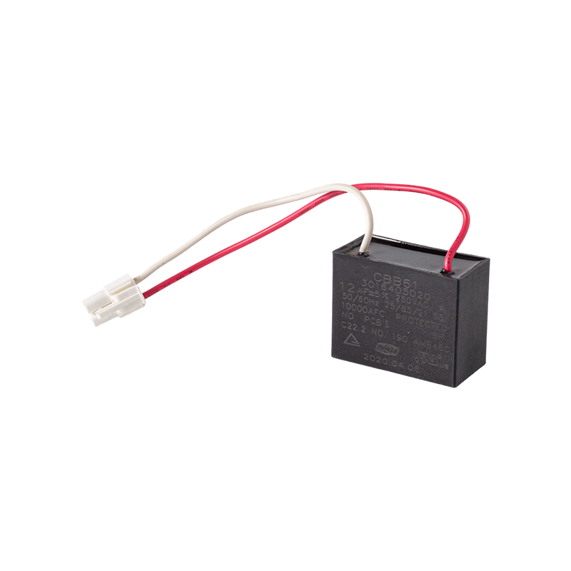 Condensateur CBB61 pour ventilateur (boîtier carré en plastique)